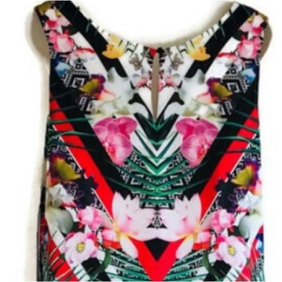 GIBSON LATIMER Tropical Print Maxi Dress, size IX - Picture 7 of 15